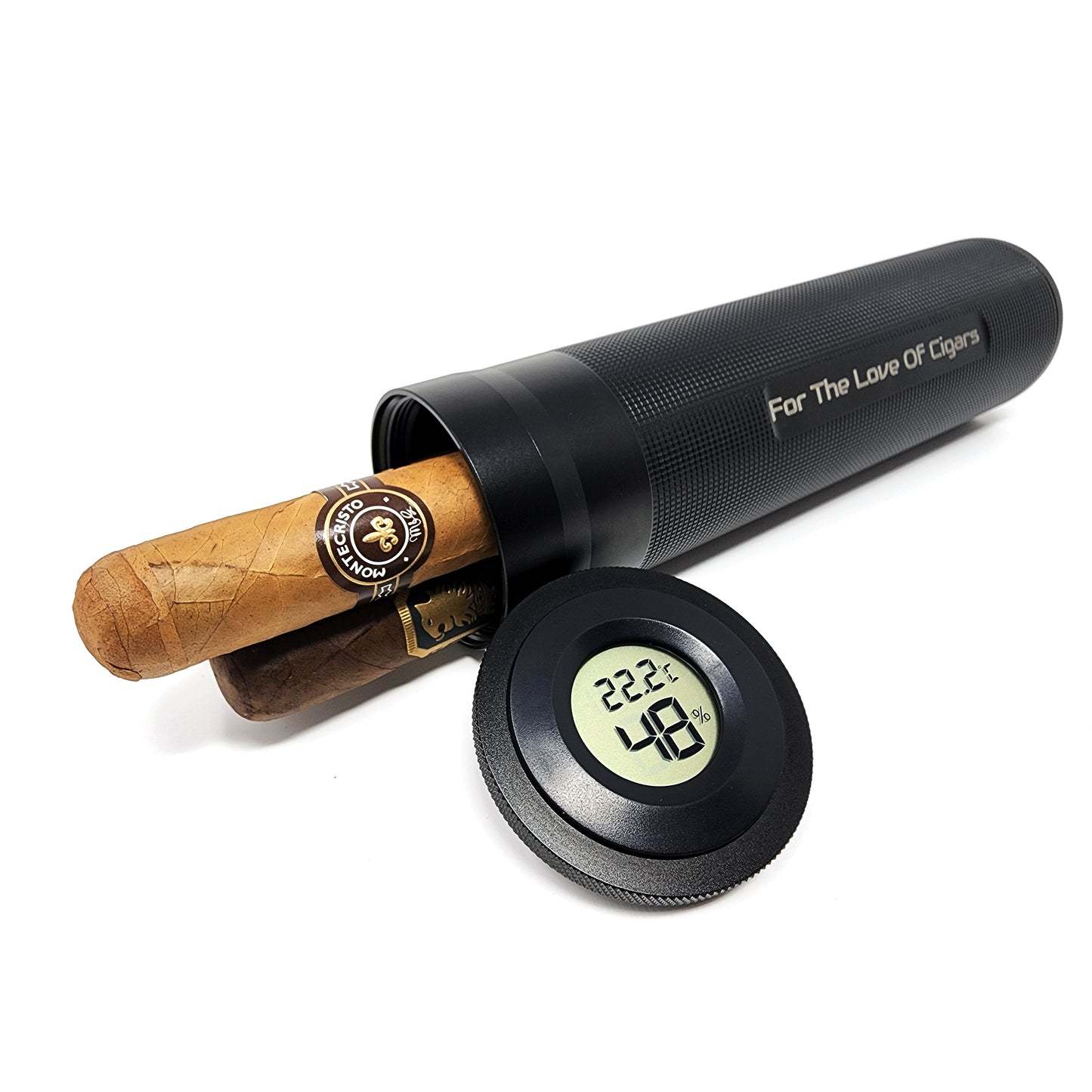 Custom Aluminum Digital Travel Cigar Humidor - digital top portable airtight waterproof crushproof durable - SIKARX