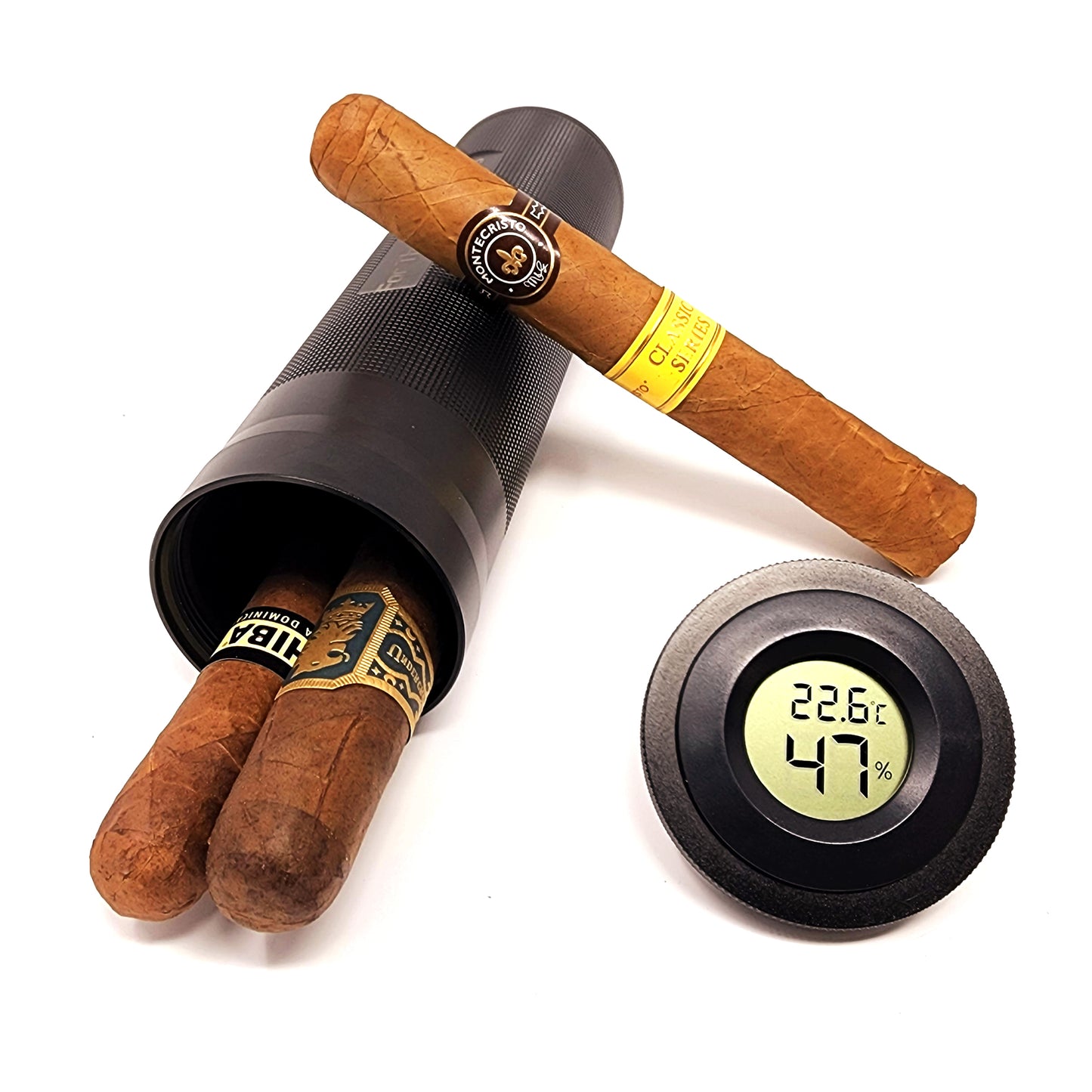 Custom Aluminum Digital Travel Cigar Humidor - digital top portable airtight waterproof crushproof durable - SIKARX