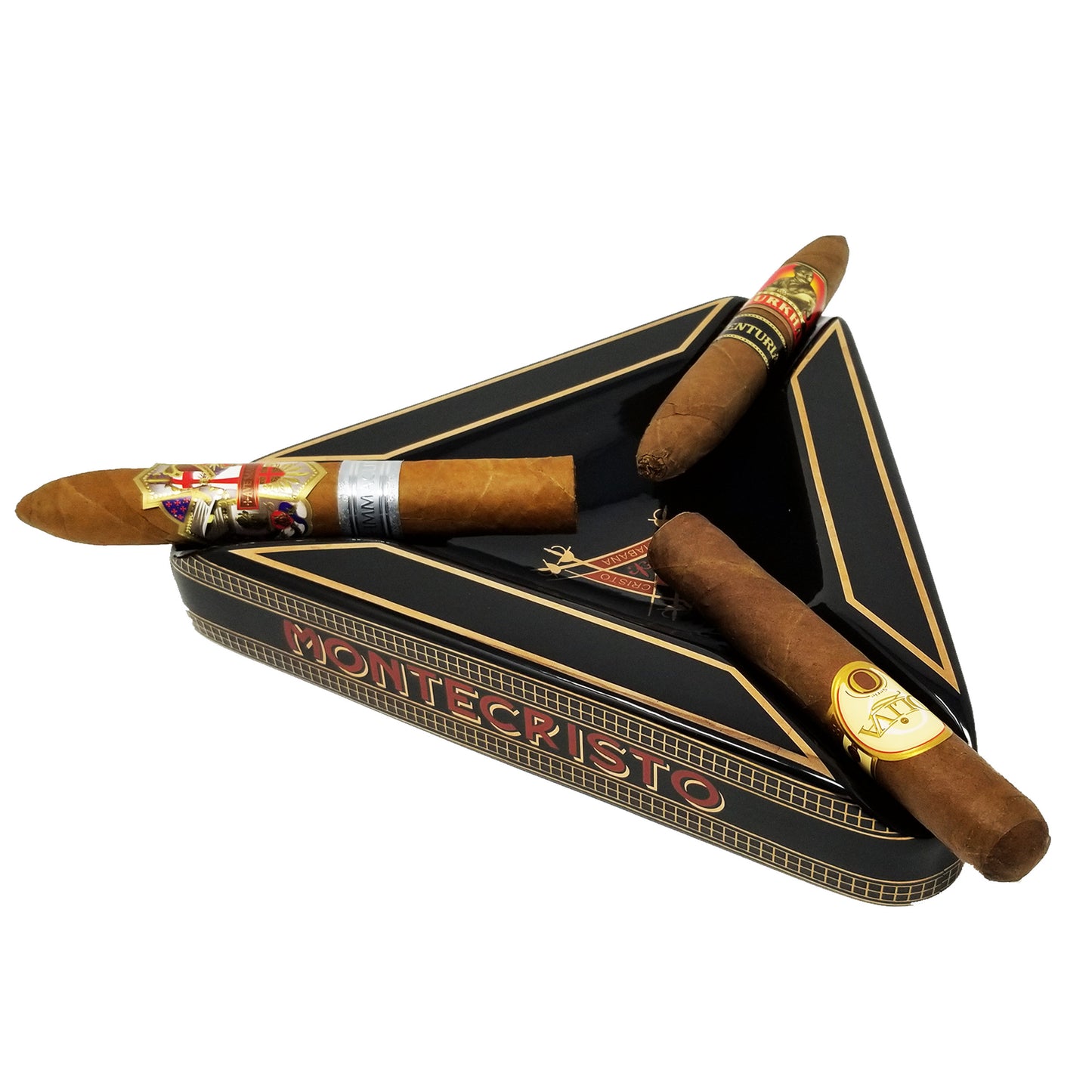 Personalized Cigar Ashtray Triangle Montecristo by Byron Gifts for men -Grandfather, Christmas - Wedding - Anniversary - Engraved Ash Tray - SIKARX