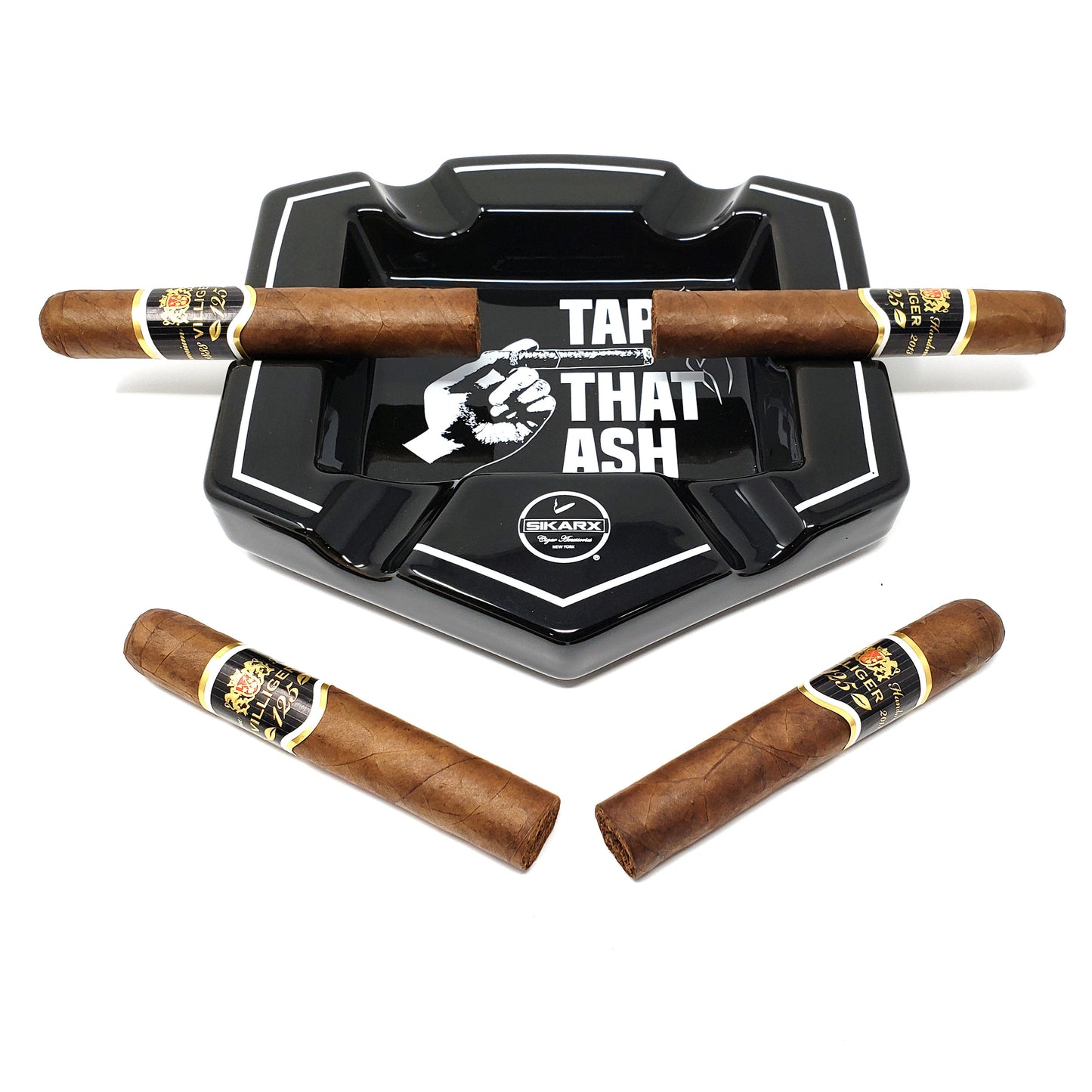 Large Cigar Ashtray for Patio / Outdoor / Indoor Use 6 Cigar rests - SIKARX