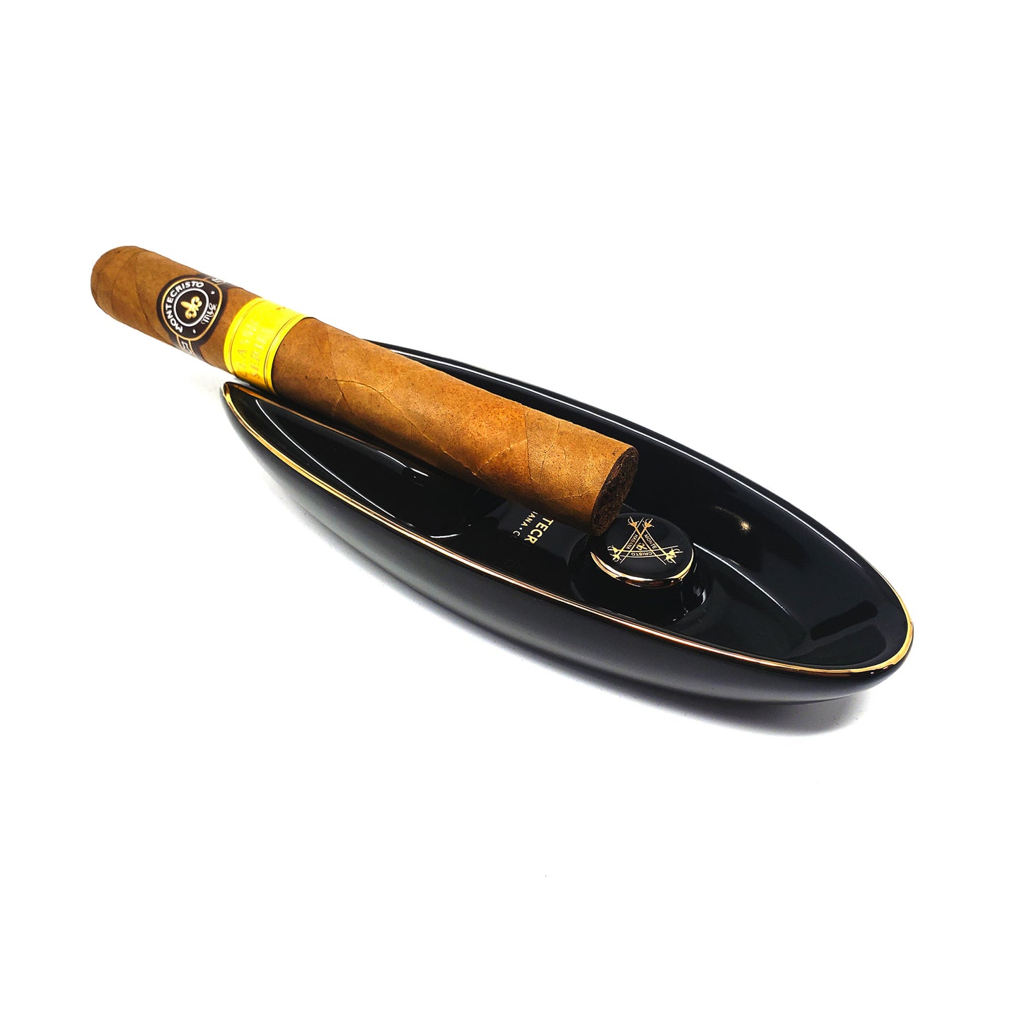 Personalized Montecristo Single Cigar Ashtray & Gift Box - Gifts for men -Grandfather, Christmas - Wedding - Anniversary - Engraved Ash Tray - SIKARX