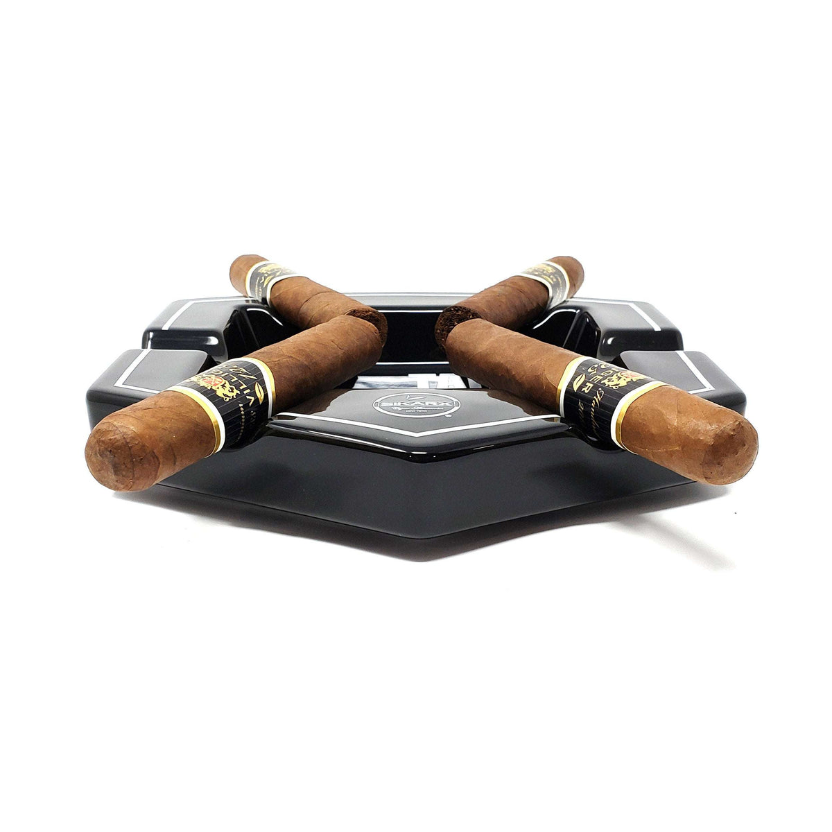 Large Cigar Ashtray for Patio / Outdoor / Indoor Use 6 Cigar rests - SIKARX
