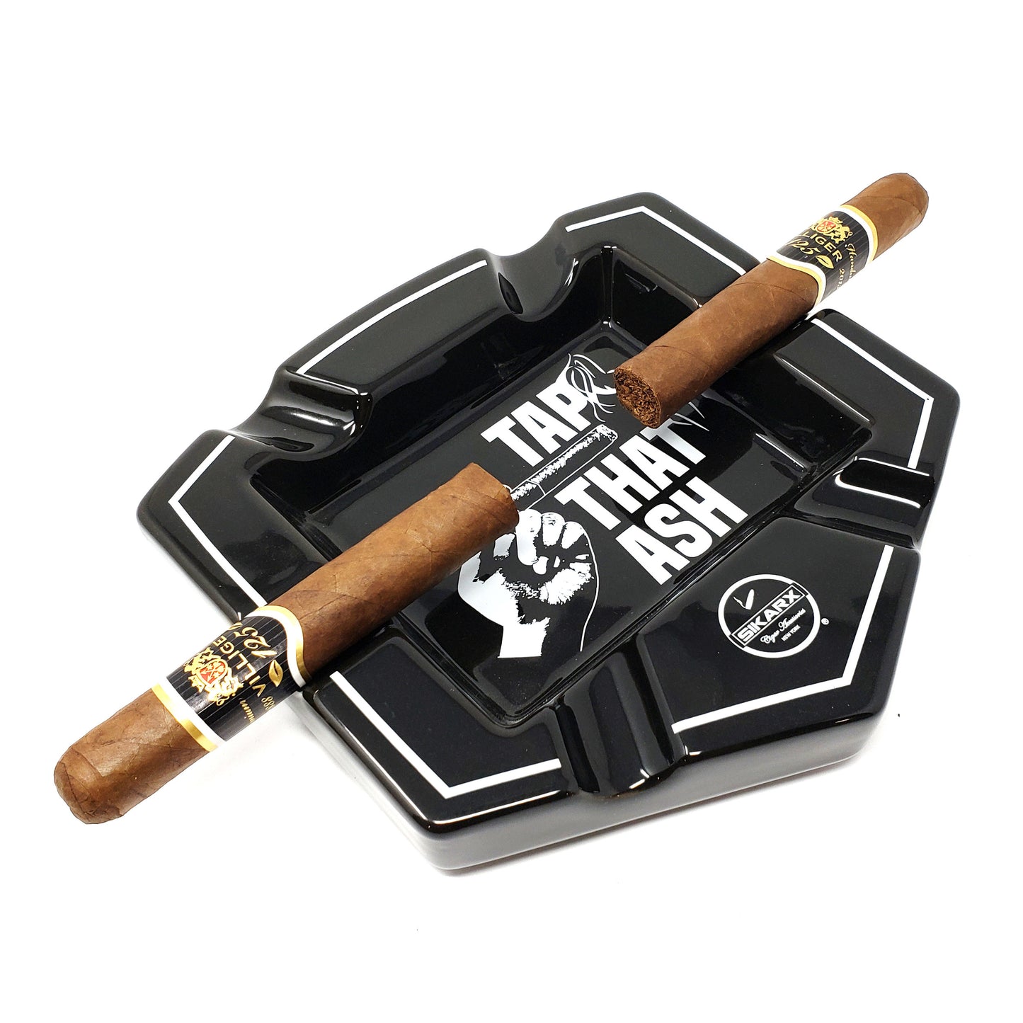 Large Cigar Ashtray for Patio / Outdoor / Indoor Use 6 Cigar rests - SIKARX