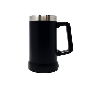 Black 24 Oz Personalized Stainless Steel Beer Mug - SIKARX
