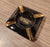 Personalized Black Diamond Ceramic Ashtray for 4 Cigars