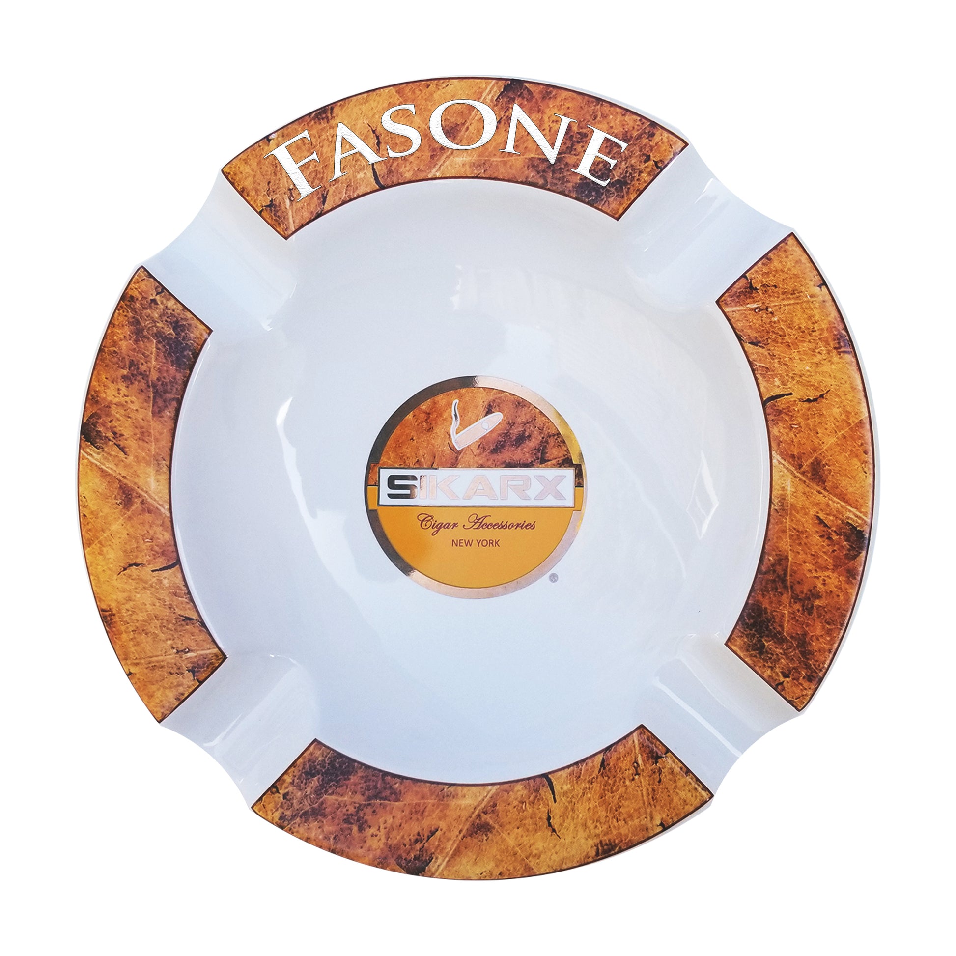 Quad Ashtray – Tobacco Leaf Motif - SIKARX