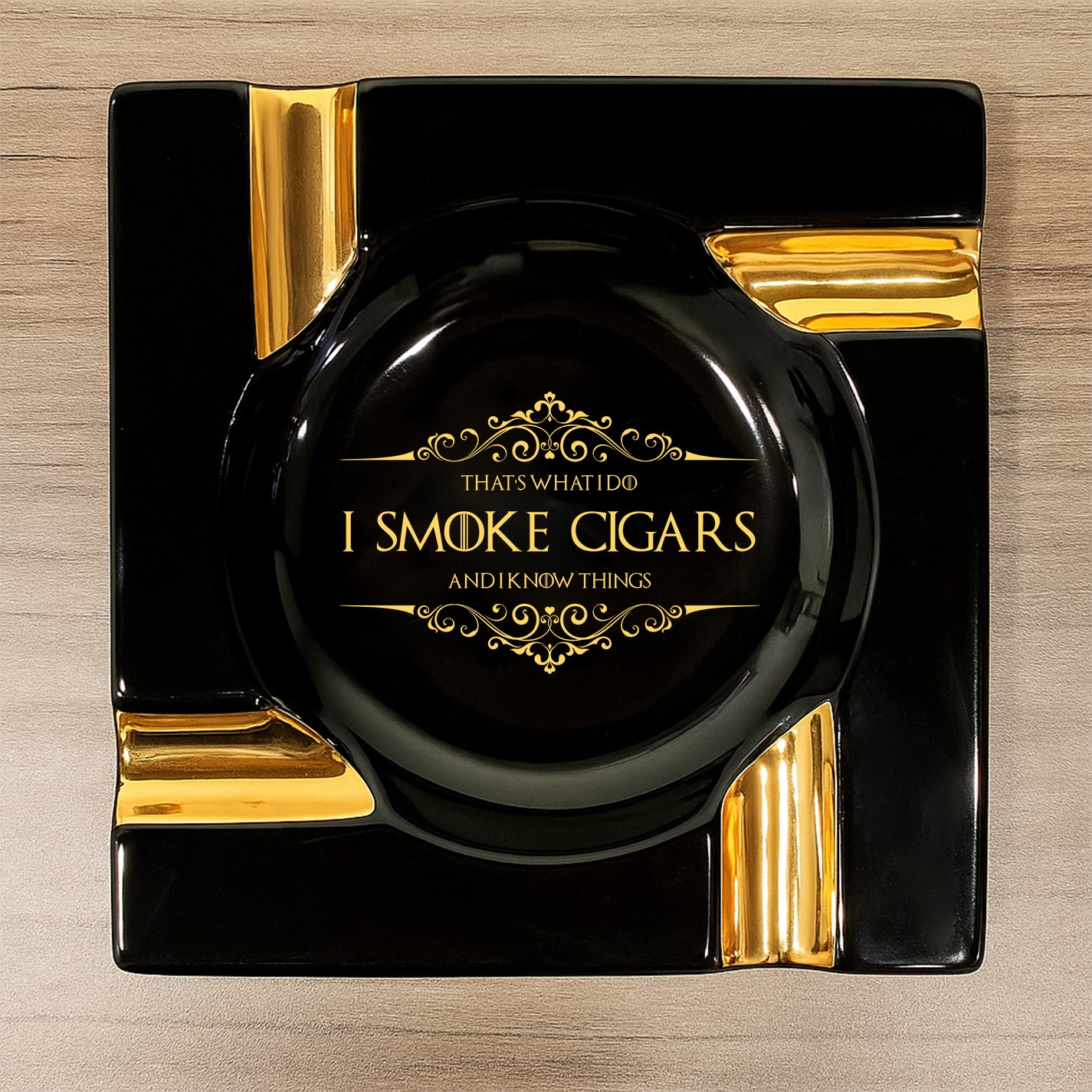 Quad Black — side-engraving preview base (standard centerpiece)