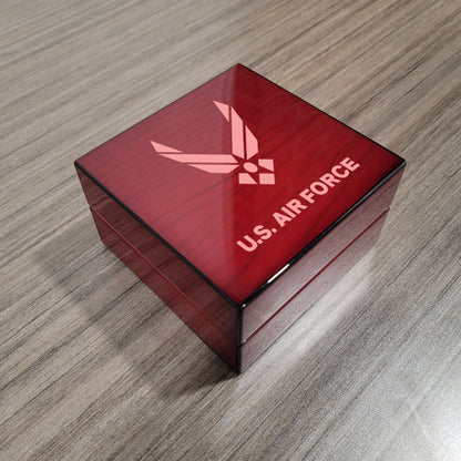 Personalized High Gloss Cherry Wood Foldable Ashtray Set - SIKARX