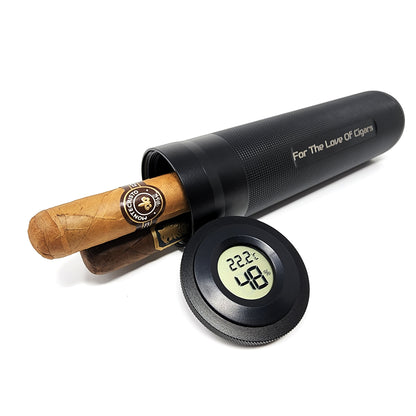 Custom Aluminum Digital Travel Cigar Humidor - digital top portable airtight waterproof crushproof durable - SIKARX