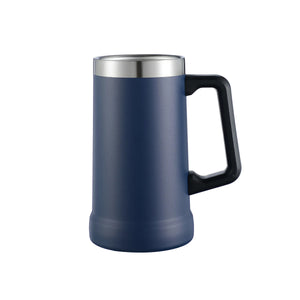 Blue 24 Oz Personalized Stainless Steel Beer Mug - SIKARX