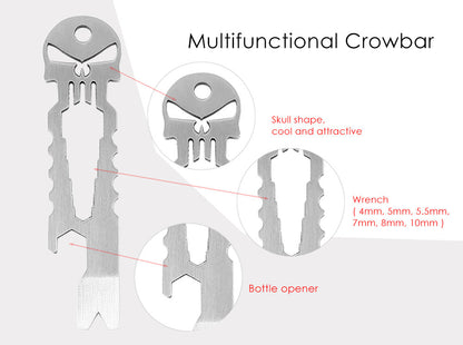 Personalized Tactical EDC Crowbar - Keychain Beer/Bottle Opener Spanner Multifunctional Tool - SIKARX
