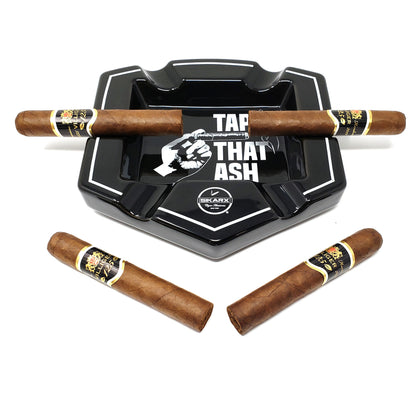 Large Cigar Ashtray for Patio / Outdoor / Indoor Use 6 Cigar rests - SIKARX