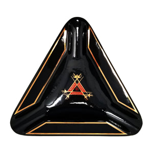 Stunning Balck Triangle Montecristo Cigar Ashtray - 3 Cigar Rest Outdoor and Indoor - SIKARX