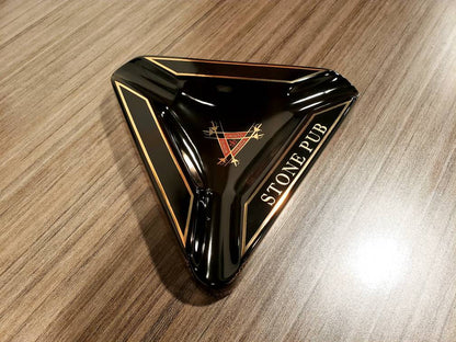 Personalized Cigar Ashtray Triangle Montecristo  by Byron  Gifts for men -Grandfather, Christmas - Wedding - Anniversary - Engraved Ash Tray - SIKARX